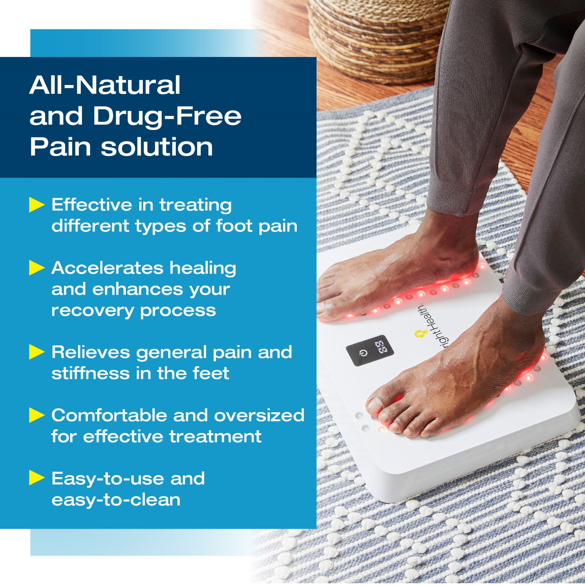 Red Light Therapy Foot Pain Relief Device